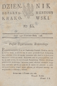 Dziennik Departamentowy Krakowski. 1813, Nro 66 (11 września)
