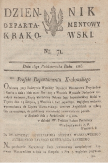Dziennik Departamentowy Krakowski. 1813, Nro 71 (15 października)