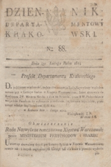 Dziennik Departamentowy Krakowski. 1814, Nro 88 (4 lutego)