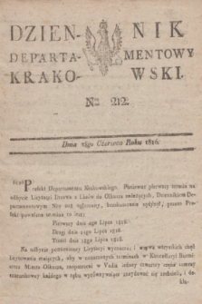 Dziennik Departamentowy Krakowski. 1816, Nro 212 (28 czerwca)