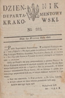 Dziennik Departamentowy Krakowski. 1816, Nro 222 (6 września) + dod.