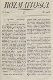 Rozmaitości : oddział literacki Gazety Lwowskiej. 1823, nr 41