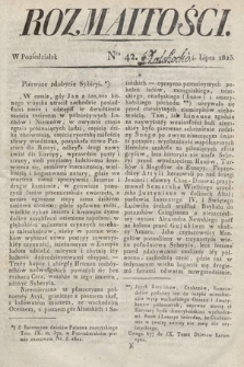 Rozmaitości : oddział literacki Gazety Lwowskiej. 1823, nr 42