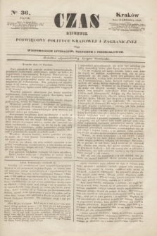Czas : dziennik poświęcony polityce krajowej i zagranicznej oraz wiadomościom literackim, rolniczym i przemysłowym. [R.1], nr 36 (15 grudnia 1848)