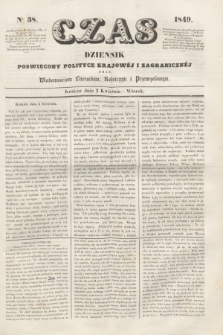 Czas : dziennik poświęcony polityce krajowéj i zagranicznéj oraz wiadomościom literackim, rolniczym i przemysłowym. [R.2], nr 38 (3 kwietnia 1849) + wkładka