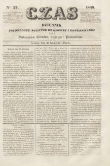 Czas : dziennik poświęcony polityce krajowéj i zagranicznéj oraz wiadomościom literackim, rolniczym i przemysłowym. [R.2], ner 52 (20 kwietnia 1849)