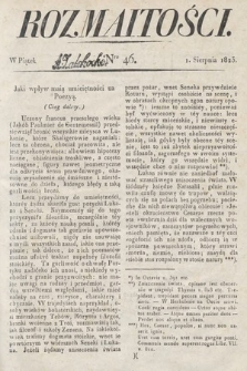 Rozmaitości : oddział literacki Gazety Lwowskiej. 1823, nr 46