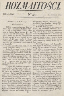 Rozmaitości : oddział literacki Gazety Lwowskiej. 1823, nr 50