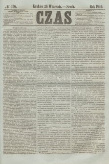 Czas. [R.2], № 176 (26 września 1849)