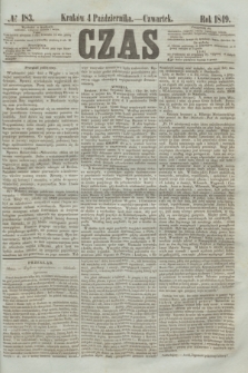 Czas. [R.2], № 183 (4 października 1849)