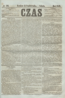 Czas. [R.2], № 191 (13 października 1849)