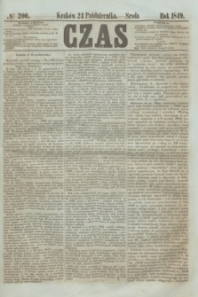Czas. [R.2], № 200 (24 października 1849)
