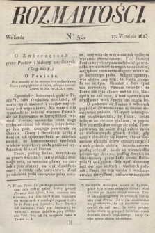 Rozmaitości : oddział literacki Gazety Lwowskiej. 1823, nr 54