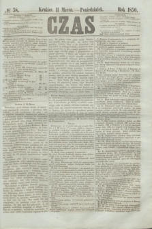 Czas. [R.3], № 58 (11 marca 1850)