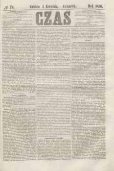 Czas. [R.3], № 78 (4 kwietnia 1850)