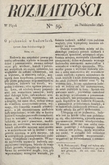 Rozmaitości : oddział literacki Gazety Lwowskiej. 1823, nr 59