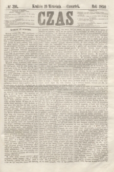 Czas. [R.3], № 216 (19 września 1850)