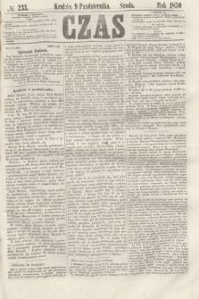 Czas. [R.3], № 233 (9 października 1850)
