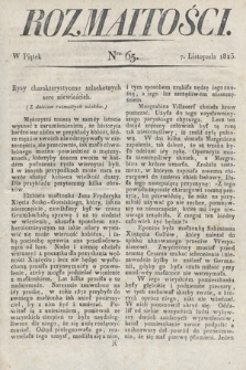 Rozmaitości : oddział literacki Gazety Lwowskiej. 1823, nr 65
