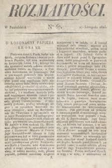 Rozmaitości : oddział literacki Gazety Lwowskiej. 1823, nr 67