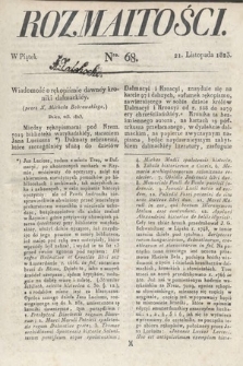 Rozmaitości : oddział literacki Gazety Lwowskiej. 1823, nr 68