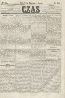 Czas. [R.4], № 205 (6 września 1851)