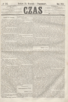Czas. [R.4], № 217 (22 września 1851)
