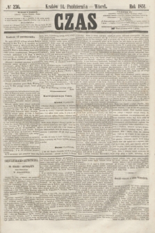 Czas. [R.4], № 236 (14 października 1851)