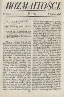 Rozmaitości : oddział literacki Gazety Lwowskiej. 1823, nr 71