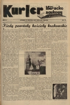 Kurjer Literacko-Naukowy. 1935, nr 33