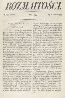 Rozmaitości : oddział literacki Gazety Lwowskiej. 1823, nr 76