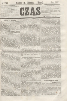 Czas. [R.5], № 263 (16 listopada 1852)