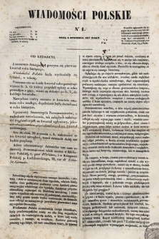 Wiadomości Polskie. R. 4, 1857, nr 1