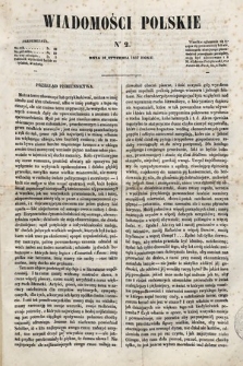 Wiadomości Polskie. R. 4, 1857, nr 2