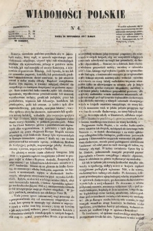 Wiadomości Polskie. R. 4, 1857, nr 4