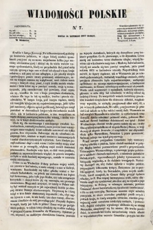 Wiadomości Polskie. R. 4, 1857, nr 7