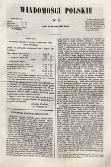 Wiadomości Polskie. R. 4, 1857, nr 9