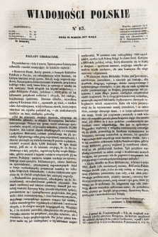 Wiadomości Polskie. R. 4, 1857, nr 13