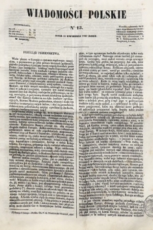 Wiadomości Polskie. R. 4, 1857, nr 15