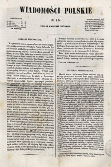 Wiadomości Polskie. R. 4, 1857, nr 16