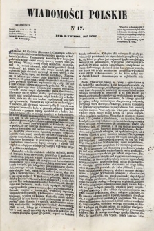 Wiadomości Polskie. R. 4, 1857, nr 17