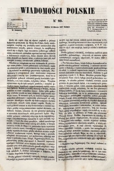 Wiadomości Polskie. R. 4, 1857, nr 20