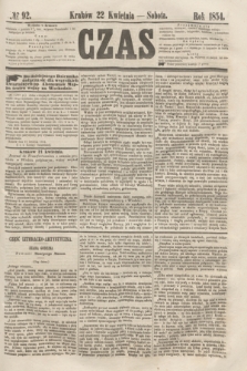 Czas. [R.7], № 92 (22 kwietnia 1854)