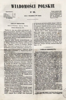 Wiadomości Polskie. R. 4, 1857, nr 36