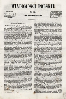 Wiadomości Polskie. R. 4, 1857, nr 37
