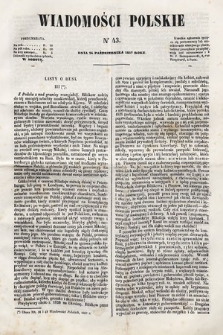 Wiadomości Polskie. R. 4, 1857, nr 43