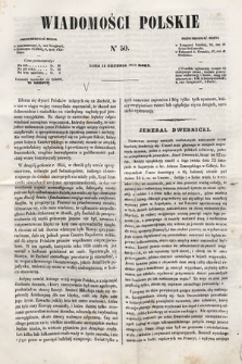 Wiadomości Polskie. R. 4, 1857, nr 50