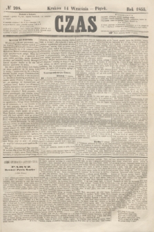 Czas. [R.8], № 208 (14 września 1855)