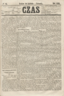 Czas. [R.9], № 83 (10 kwietnia 1856) + dod.