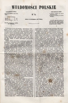 Wiadomości Polskie. R. 5, 1858, nr 5